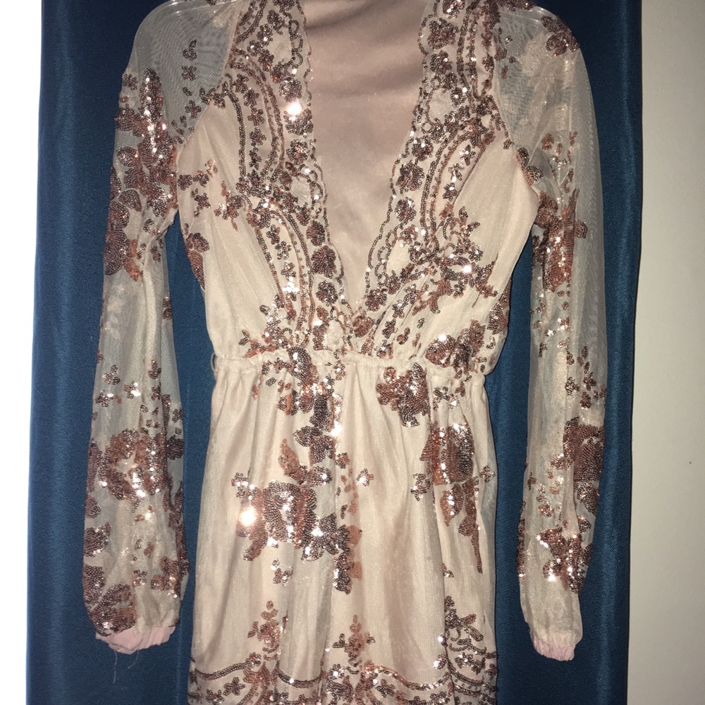 Beautiful rose gold romper
